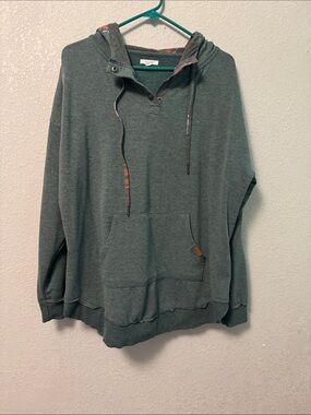 Maurices women's Hooded Pullover Sweatshirt - Teal Green